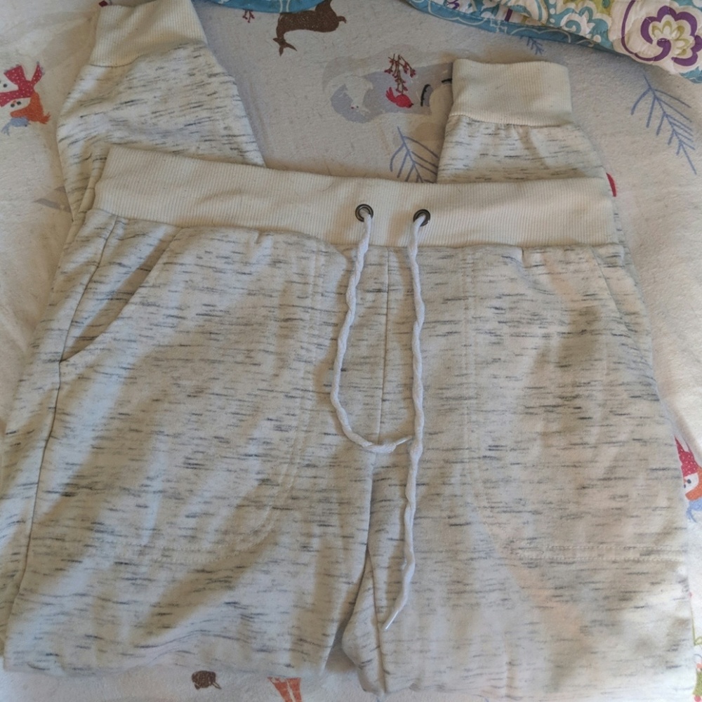 Artist stiped white joggers